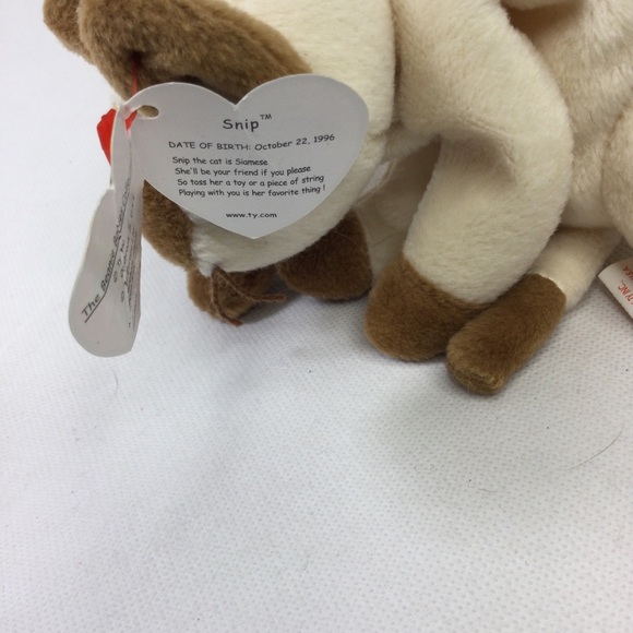 Ty “Snip” the Siamese Cat Beanie Baby Vintage 1996. - Picture 3 of 9